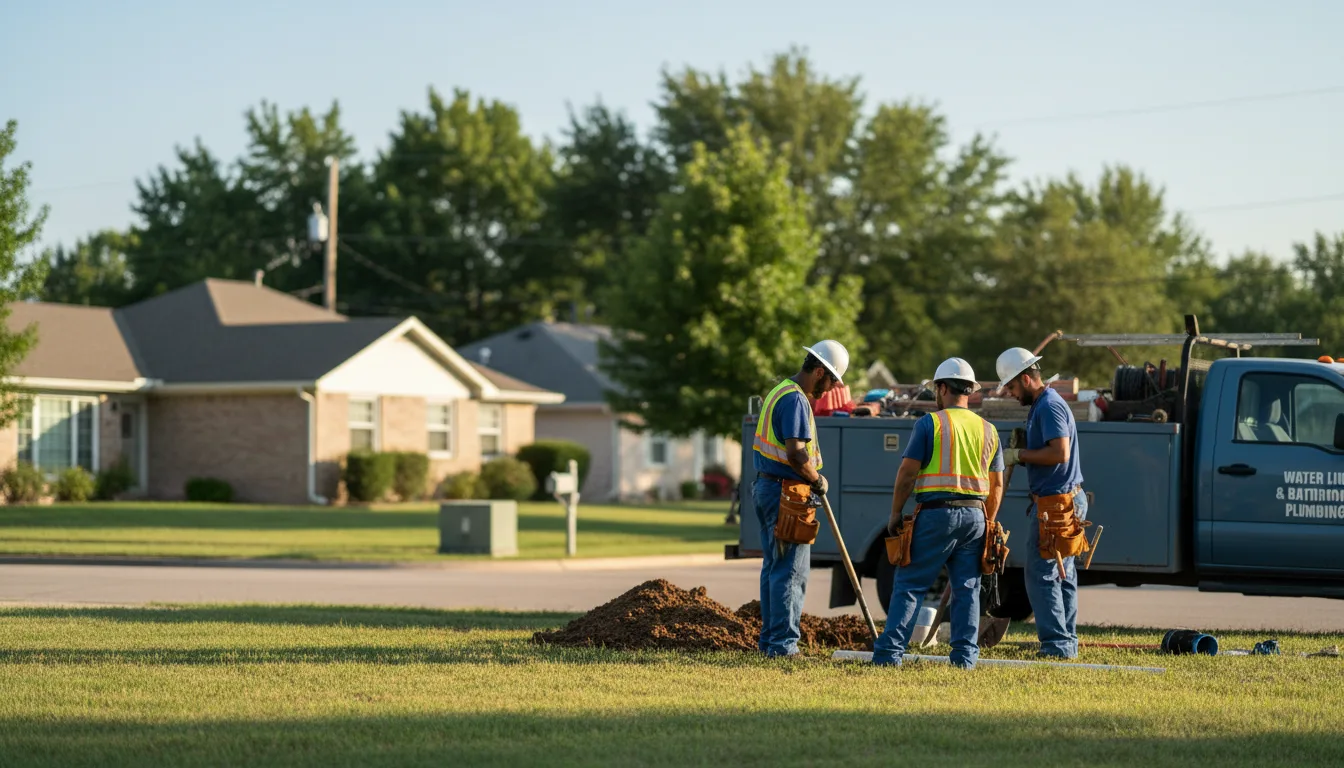 Residential water line and bathroom plumbing service in Freeland, MI